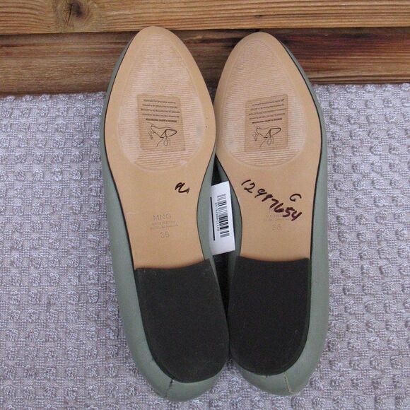 MNG Mango Womens 6 Green Lace Up Shoes - Picture 9 of 10